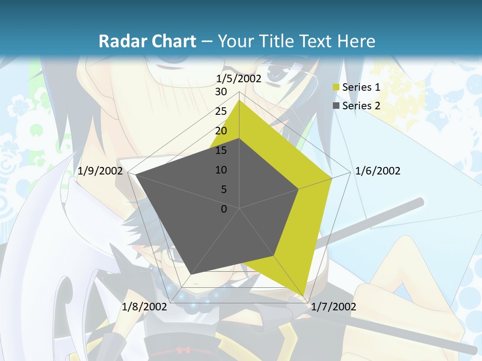 A Couple Of Anime Characters With Blue Hair PowerPoint Template