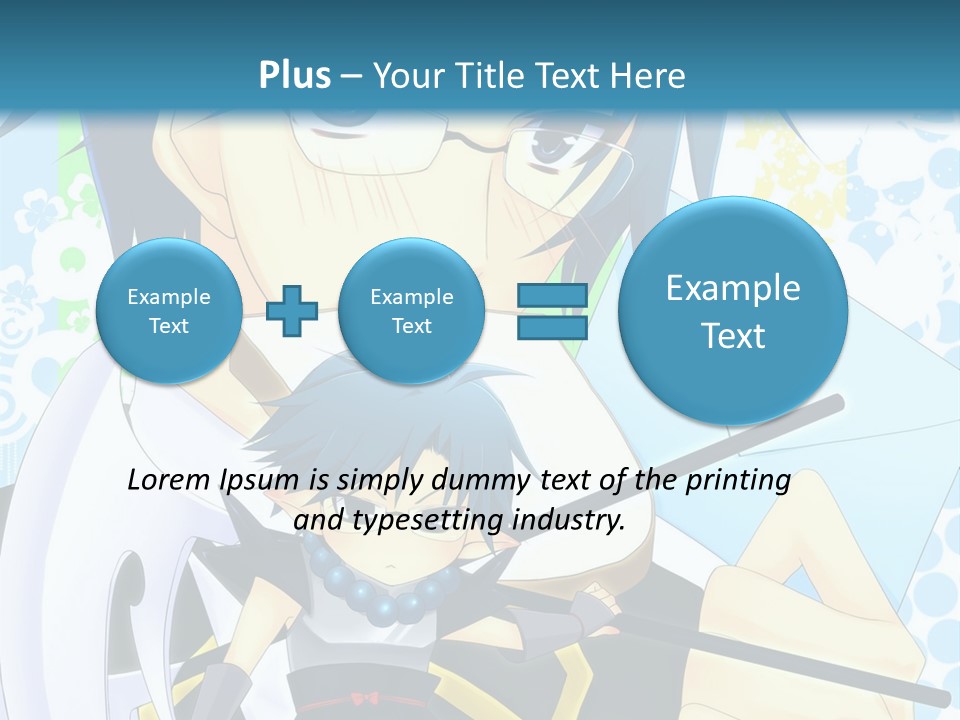 A Couple Of Anime Characters With Blue Hair PowerPoint Template
