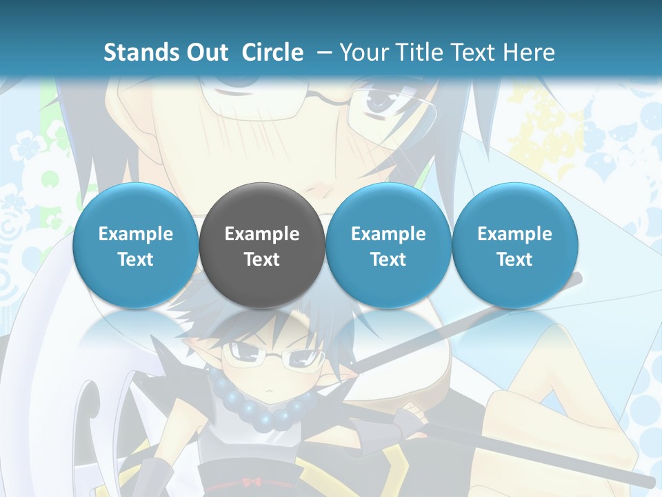 A Couple Of Anime Characters With Blue Hair PowerPoint Template