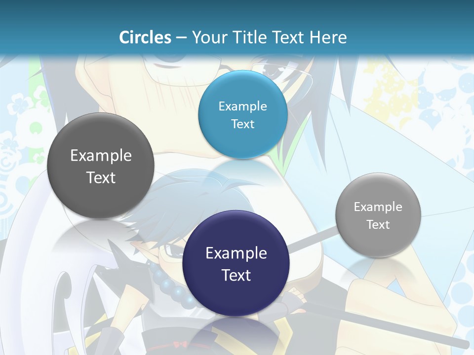 A Couple Of Anime Characters With Blue Hair PowerPoint Template