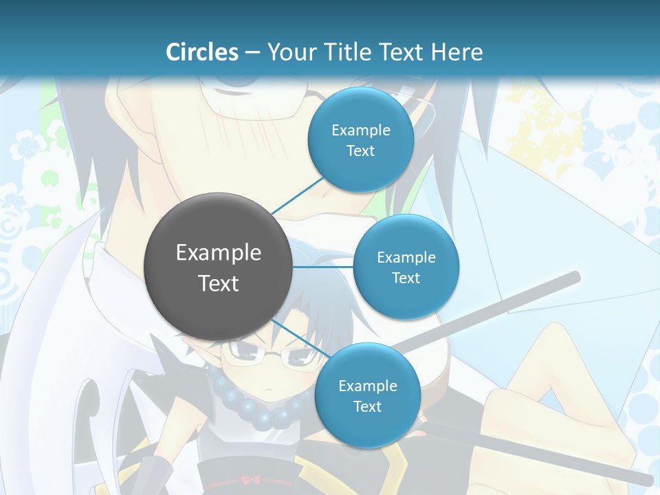 A Couple Of Anime Characters With Blue Hair PowerPoint Template