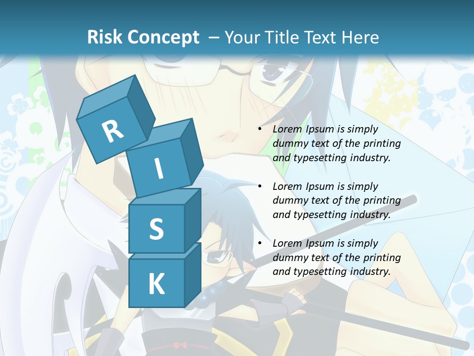 A Couple Of Anime Characters With Blue Hair PowerPoint Template