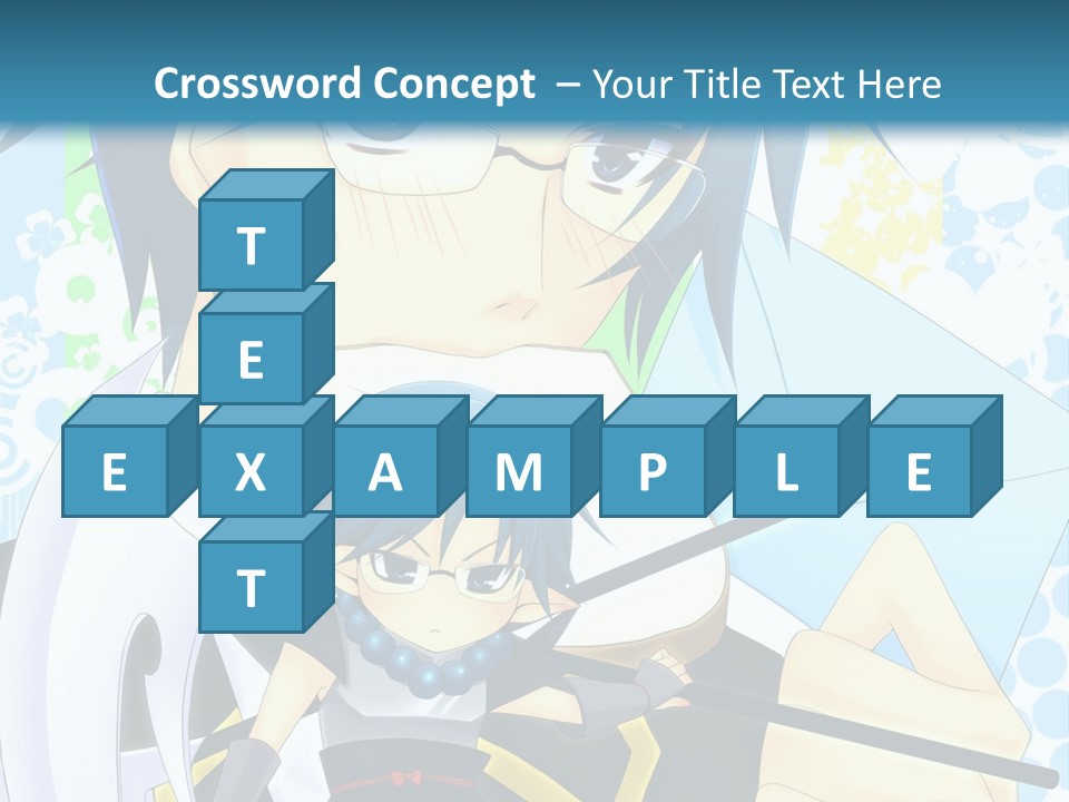 A Couple Of Anime Characters With Blue Hair PowerPoint Template