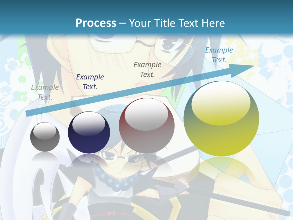 A Couple Of Anime Characters With Blue Hair PowerPoint Template