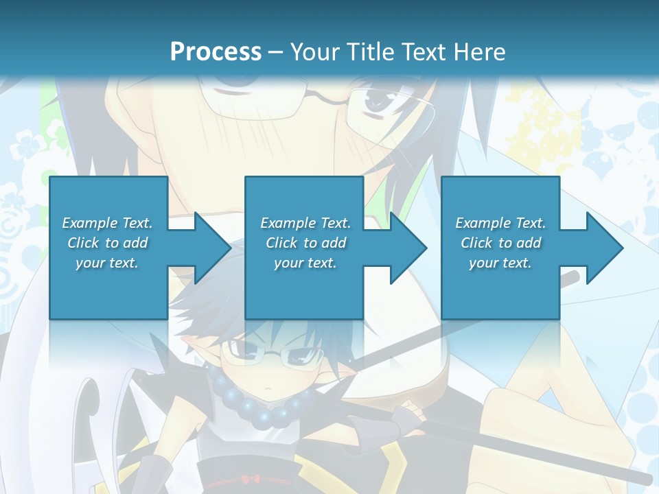 A Couple Of Anime Characters With Blue Hair PowerPoint Template