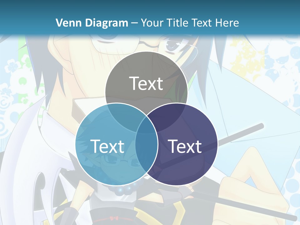 A Couple Of Anime Characters With Blue Hair PowerPoint Template