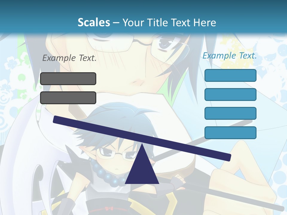 A Couple Of Anime Characters With Blue Hair PowerPoint Template