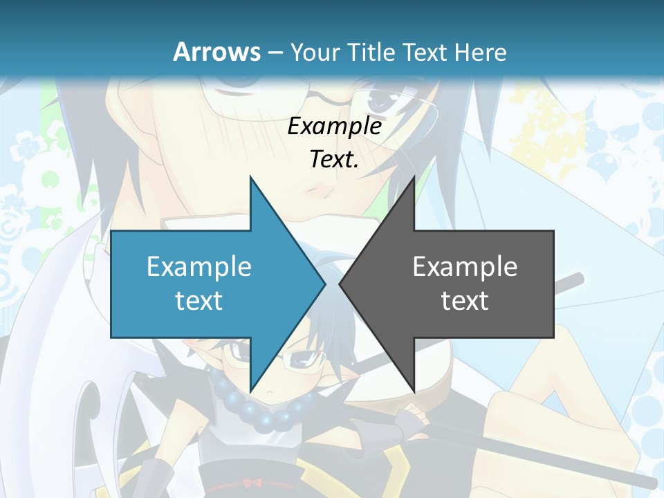 A Couple Of Anime Characters With Blue Hair PowerPoint Template