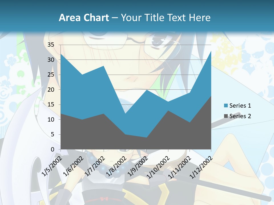 A Couple Of Anime Characters With Blue Hair PowerPoint Template