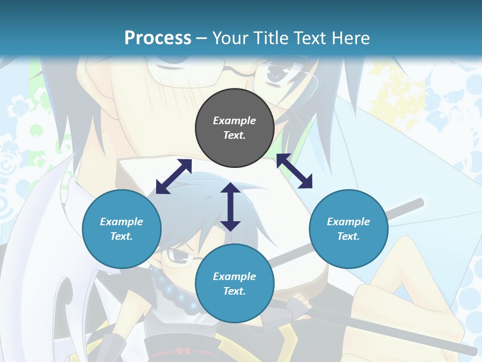 A Couple Of Anime Characters With Blue Hair PowerPoint Template