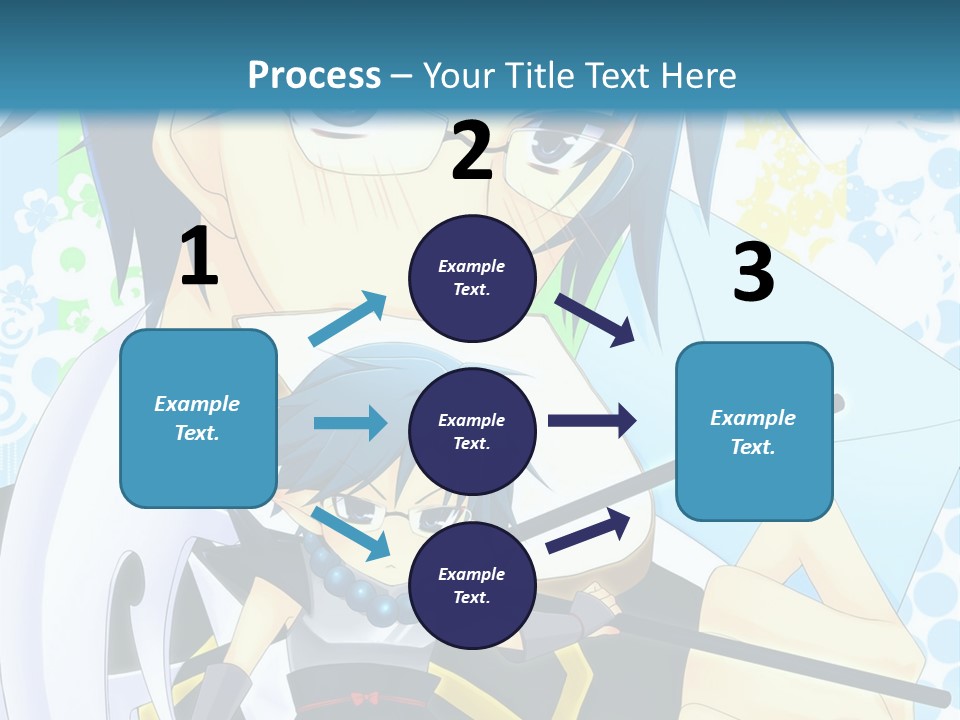 A Couple Of Anime Characters With Blue Hair PowerPoint Template