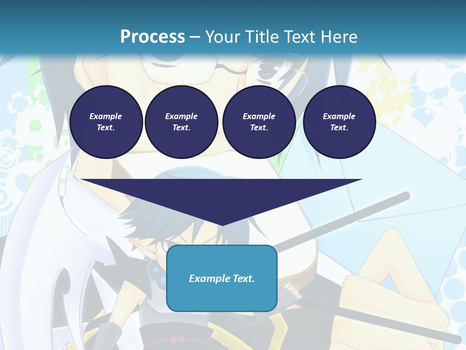 A Couple Of Anime Characters With Blue Hair PowerPoint Template