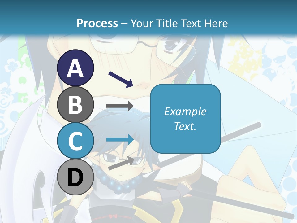 A Couple Of Anime Characters With Blue Hair PowerPoint Template