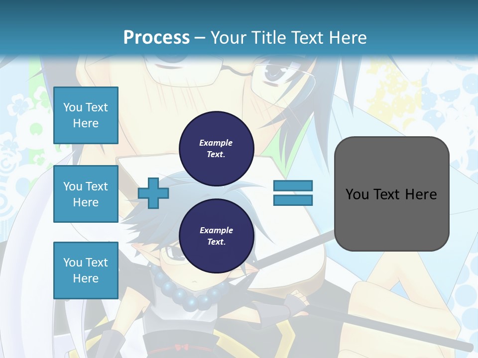 A Couple Of Anime Characters With Blue Hair PowerPoint Template