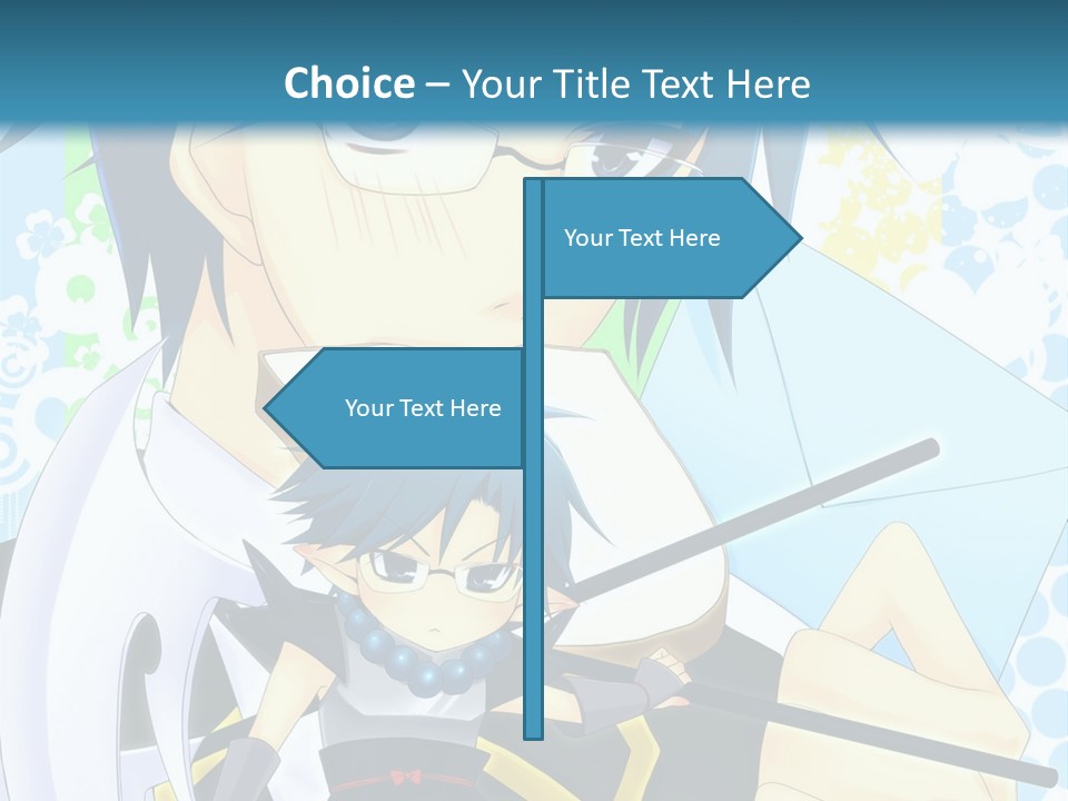 A Couple Of Anime Characters With Blue Hair PowerPoint Template