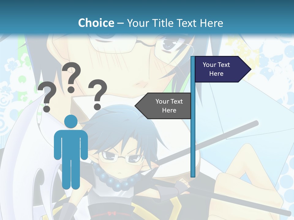 A Couple Of Anime Characters With Blue Hair PowerPoint Template