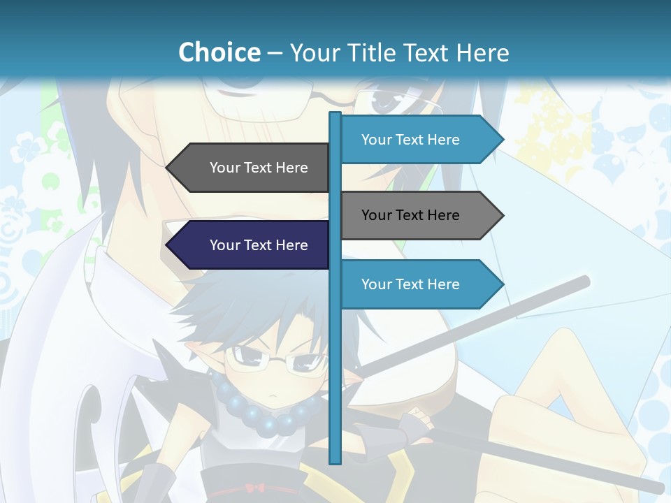 A Couple Of Anime Characters With Blue Hair PowerPoint Template