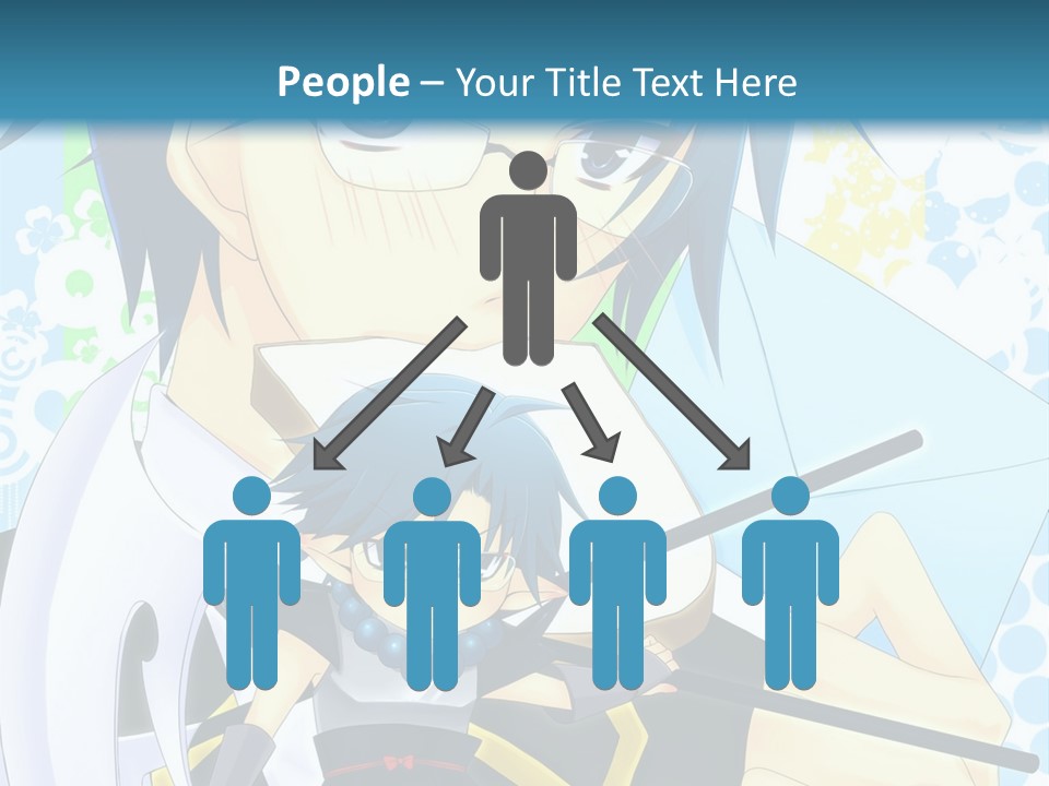A Couple Of Anime Characters With Blue Hair PowerPoint Template