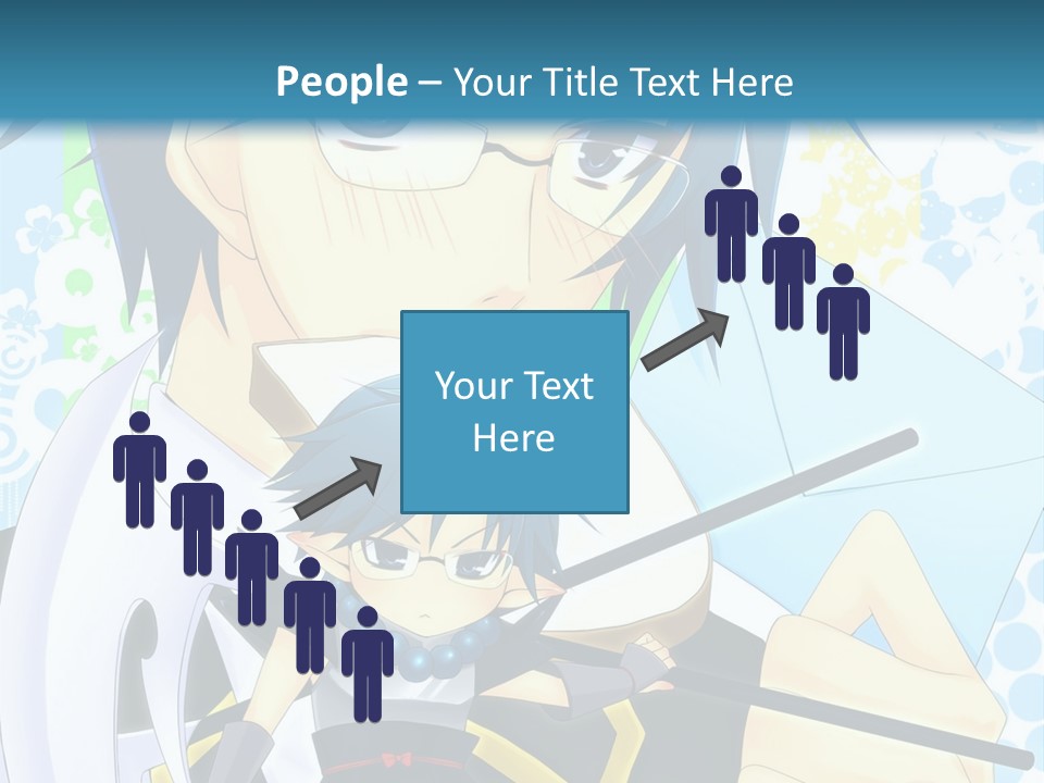A Couple Of Anime Characters With Blue Hair PowerPoint Template
