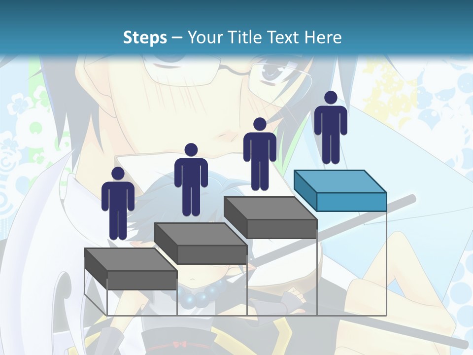 A Couple Of Anime Characters With Blue Hair PowerPoint Template