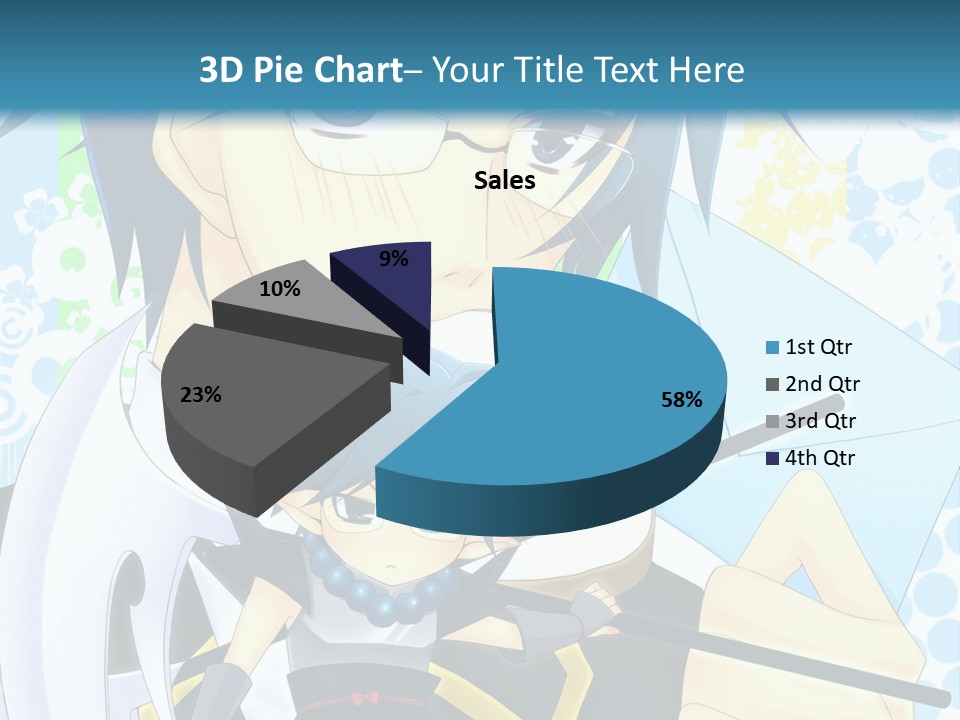 A Couple Of Anime Characters With Blue Hair PowerPoint Template