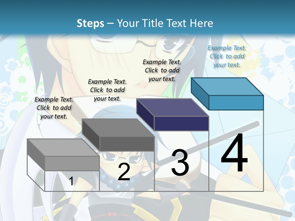 A Couple Of Anime Characters With Blue Hair PowerPoint Template