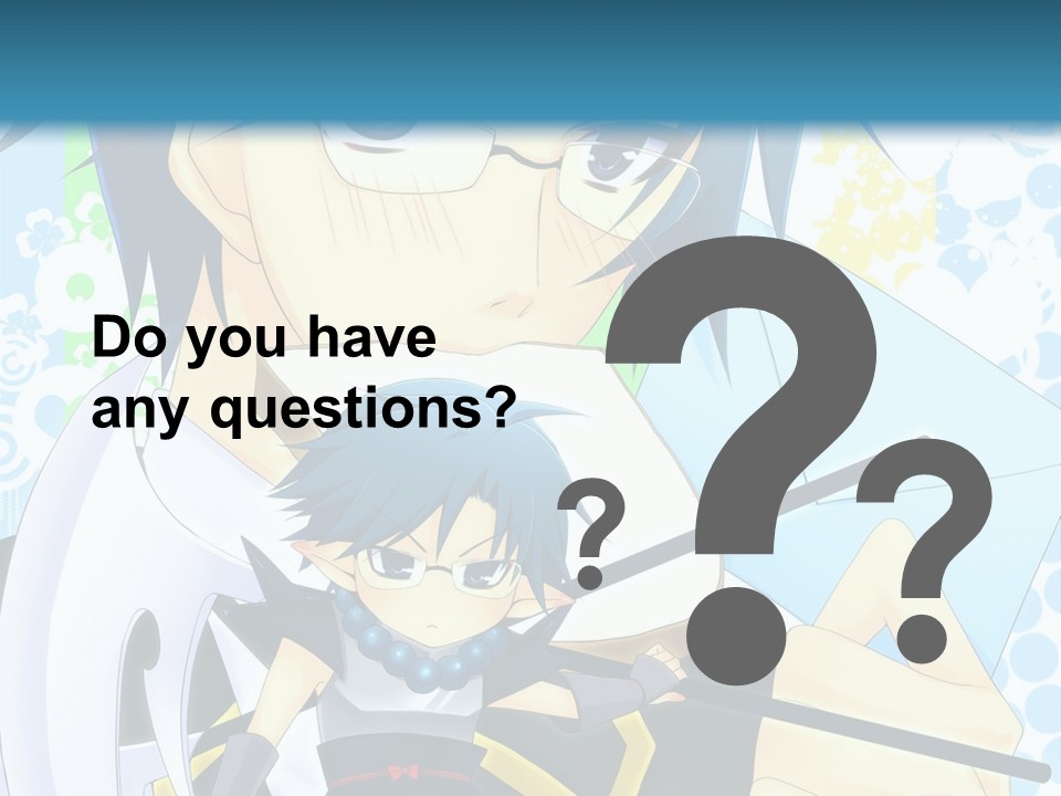 A Couple Of Anime Characters With Blue Hair PowerPoint Template