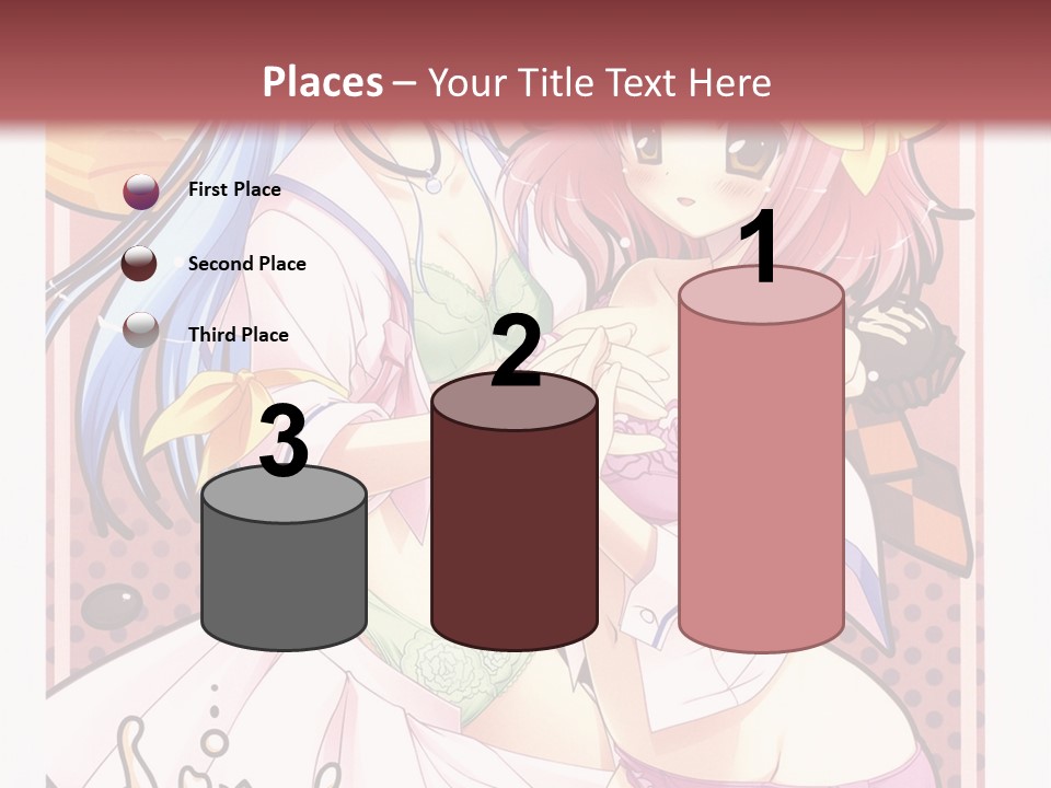 A Couple Of Anime Girls With Pink Hair PowerPoint Template