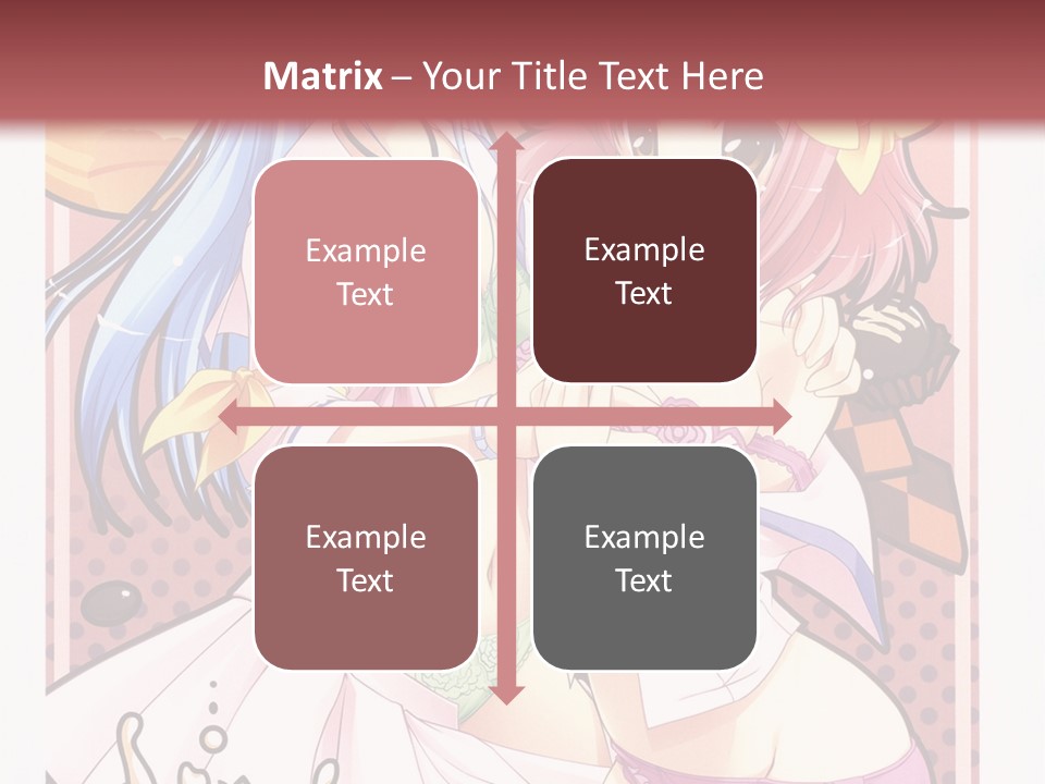 A Couple Of Anime Girls With Pink Hair PowerPoint Template