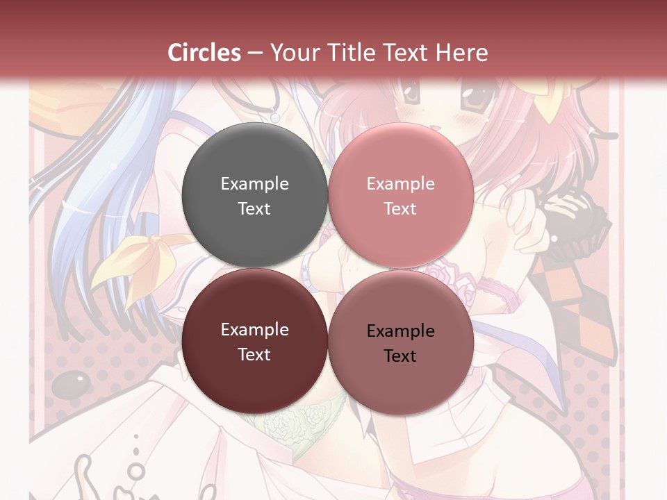 A Couple Of Anime Girls With Pink Hair PowerPoint Template