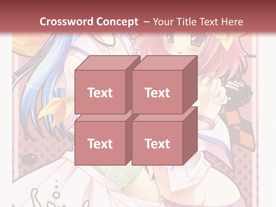 A Couple Of Anime Girls With Pink Hair PowerPoint Template