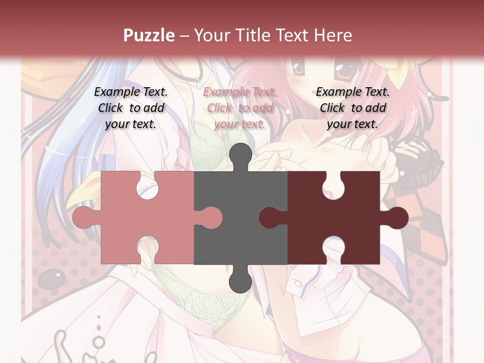 A Couple Of Anime Girls With Pink Hair PowerPoint Template