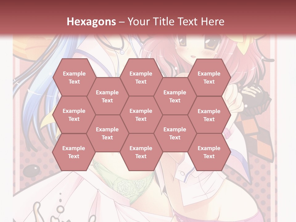 A Couple Of Anime Girls With Pink Hair PowerPoint Template