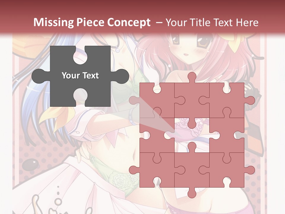 A Couple Of Anime Girls With Pink Hair PowerPoint Template
