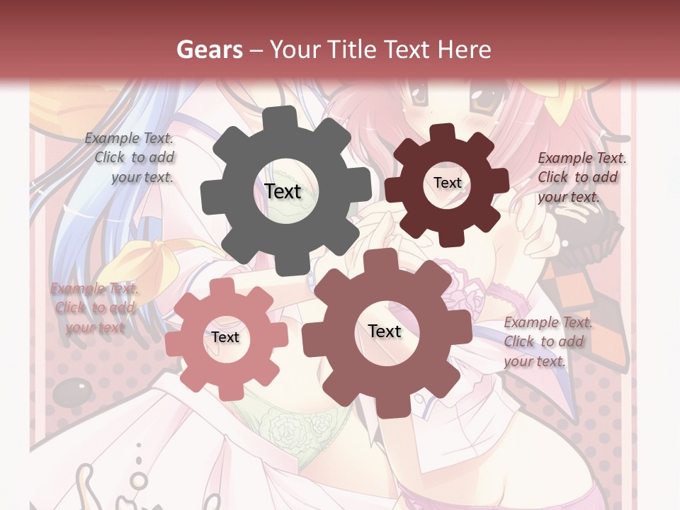 A Couple Of Anime Girls With Pink Hair PowerPoint Template