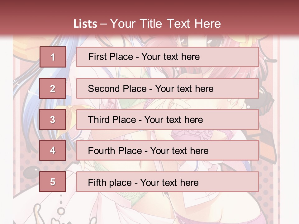 A Couple Of Anime Girls With Pink Hair PowerPoint Template