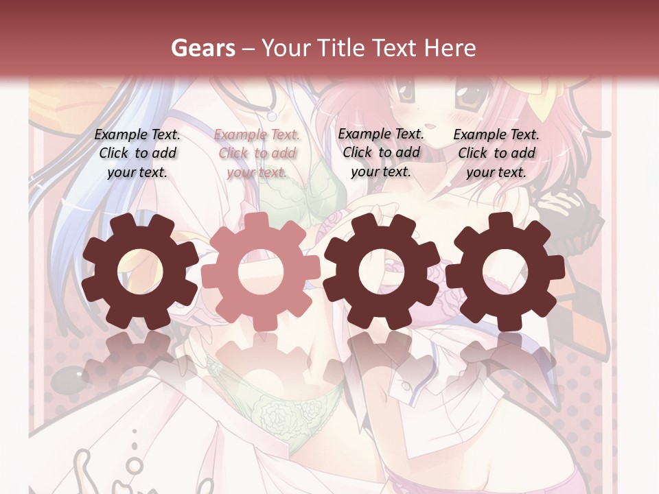 A Couple Of Anime Girls With Pink Hair PowerPoint Template