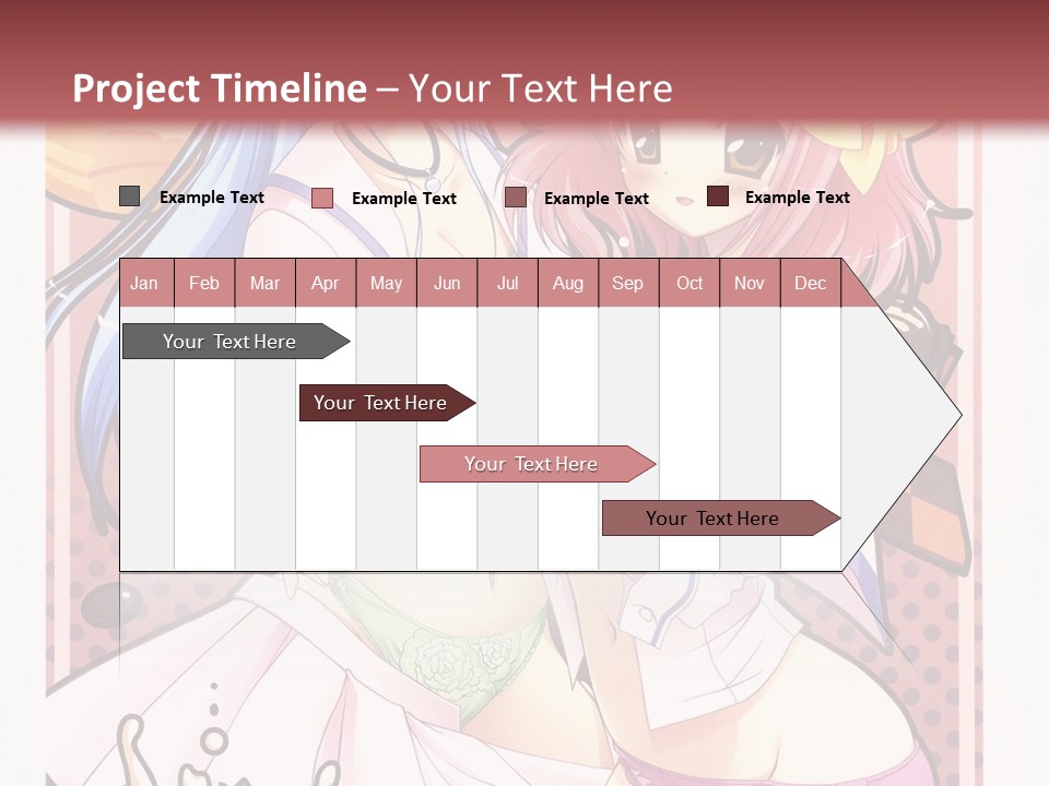 A Couple Of Anime Girls With Pink Hair PowerPoint Template