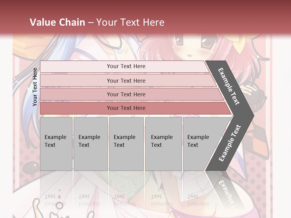 A Couple Of Anime Girls With Pink Hair PowerPoint Template