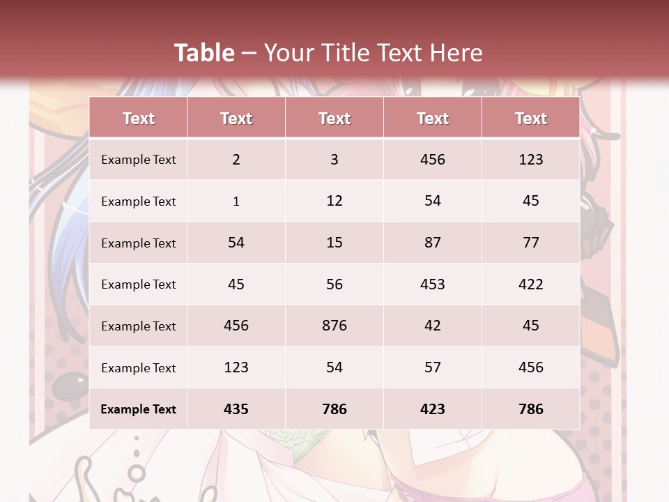 A Couple Of Anime Girls With Pink Hair PowerPoint Template