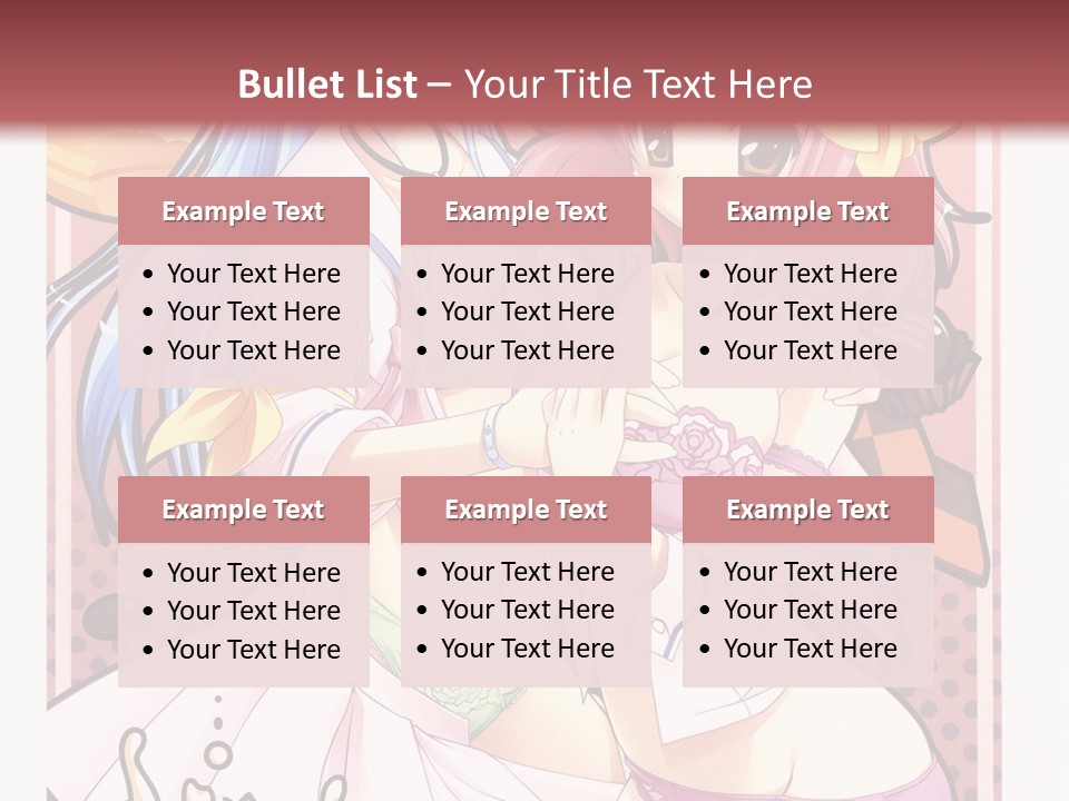 A Couple Of Anime Girls With Pink Hair PowerPoint Template