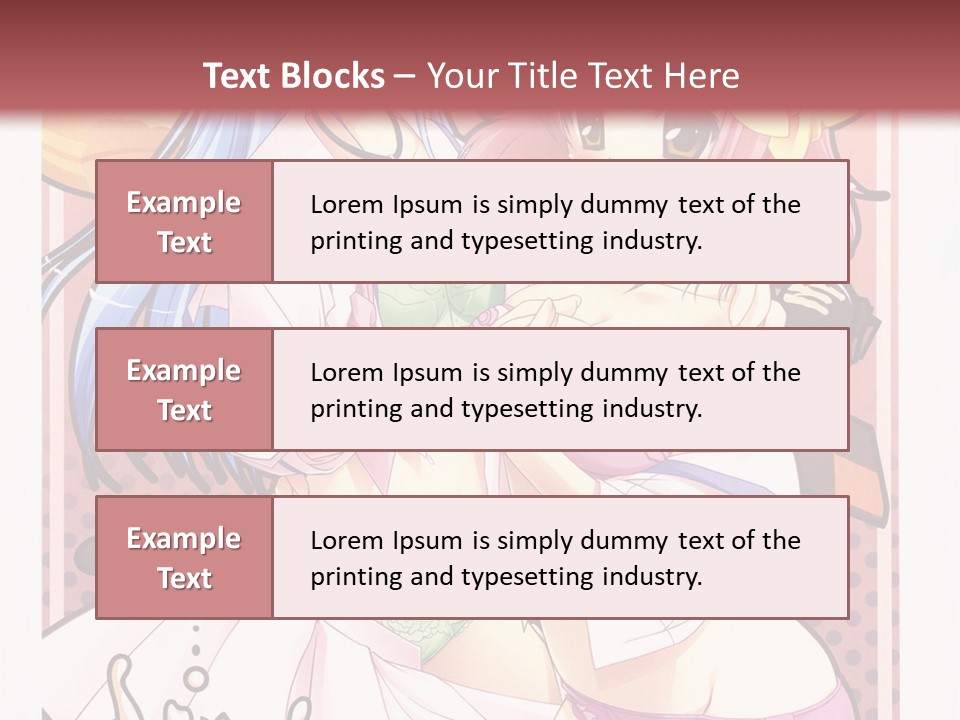 A Couple Of Anime Girls With Pink Hair PowerPoint Template