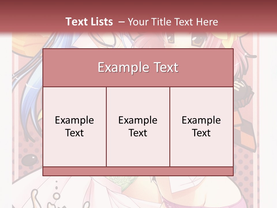 A Couple Of Anime Girls With Pink Hair PowerPoint Template