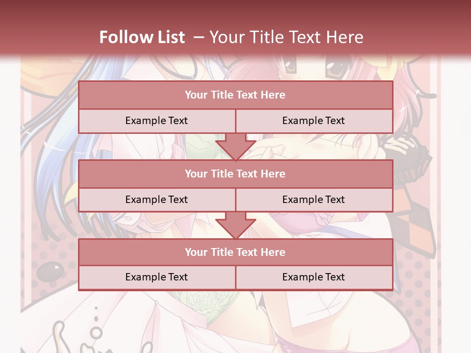 A Couple Of Anime Girls With Pink Hair PowerPoint Template