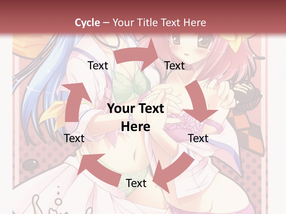 A Couple Of Anime Girls With Pink Hair PowerPoint Template