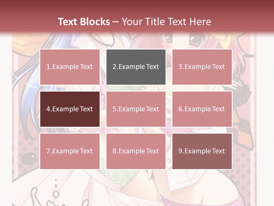 A Couple Of Anime Girls With Pink Hair PowerPoint Template