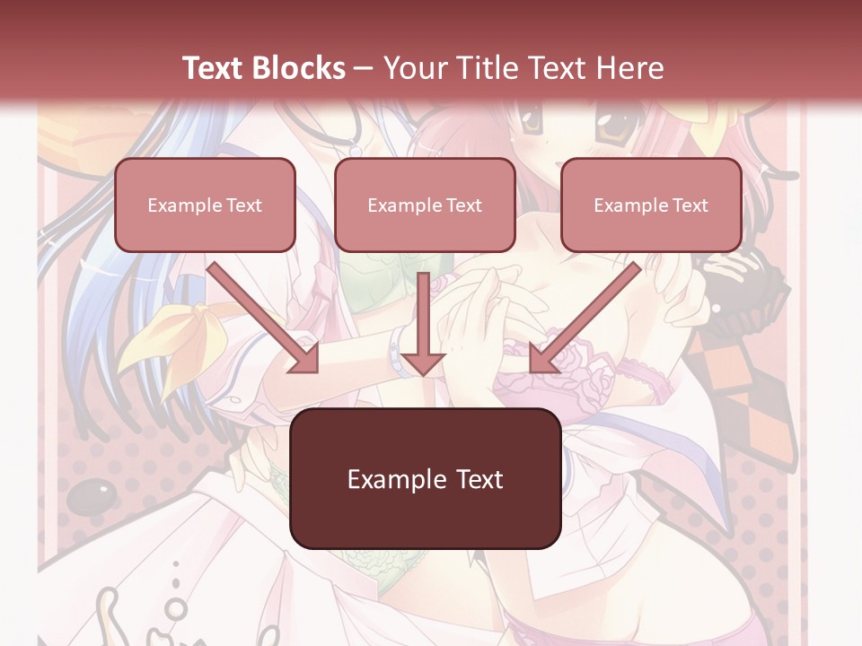 A Couple Of Anime Girls With Pink Hair PowerPoint Template