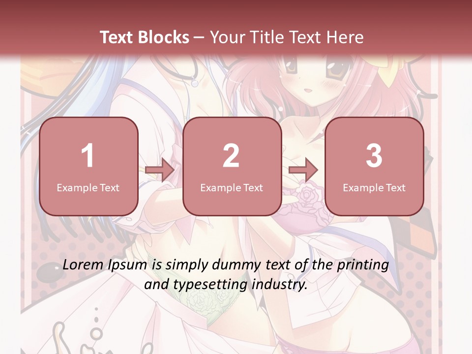 A Couple Of Anime Girls With Pink Hair PowerPoint Template