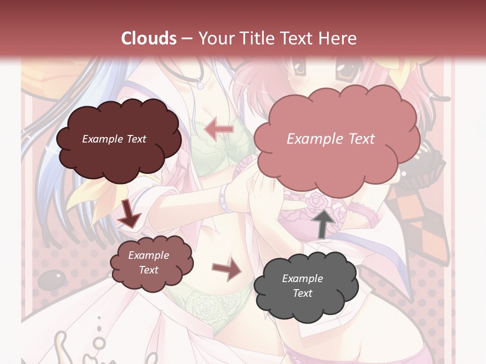 A Couple Of Anime Girls With Pink Hair PowerPoint Template