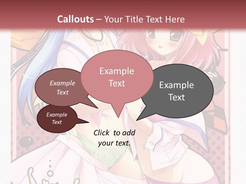 A Couple Of Anime Girls With Pink Hair PowerPoint Template